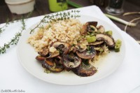 Pilz-Pfanne mit Naturreis