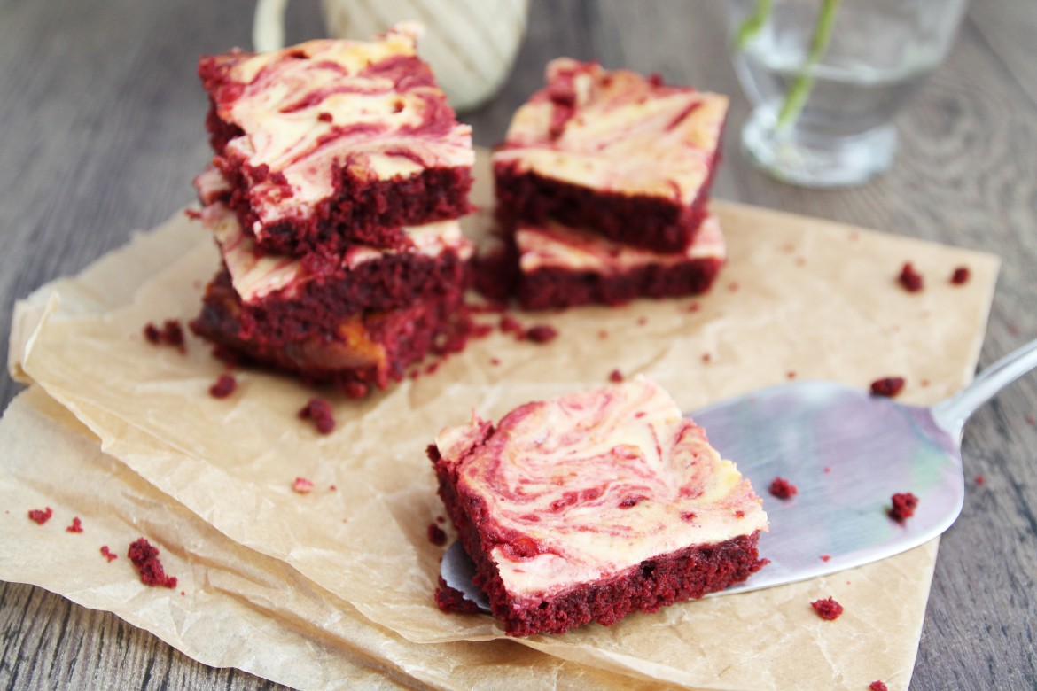 Marmorierte Red-Velvet-Brownies - C&amp;B with Andrea