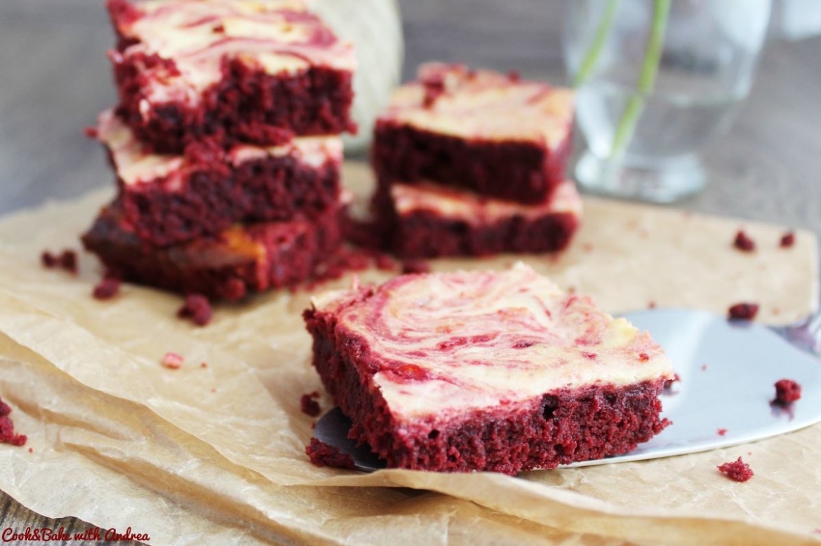 Marmorierte Red-Velvet-Brownies - C&amp;B with Andrea