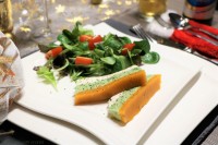 Dreifarbige Joghurt-Terrine