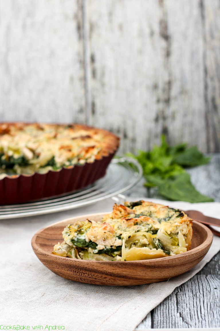 Herzhafte Quiche mit Lachs und Spinat - C&amp;B with Andrea