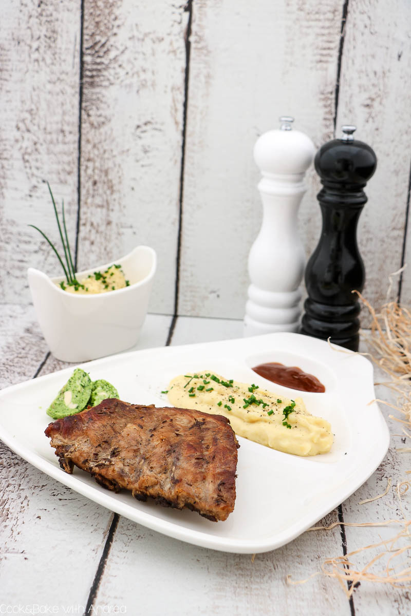 Schweinerippchen mit Erdäpfelkäse - C&amp;B with Andrea