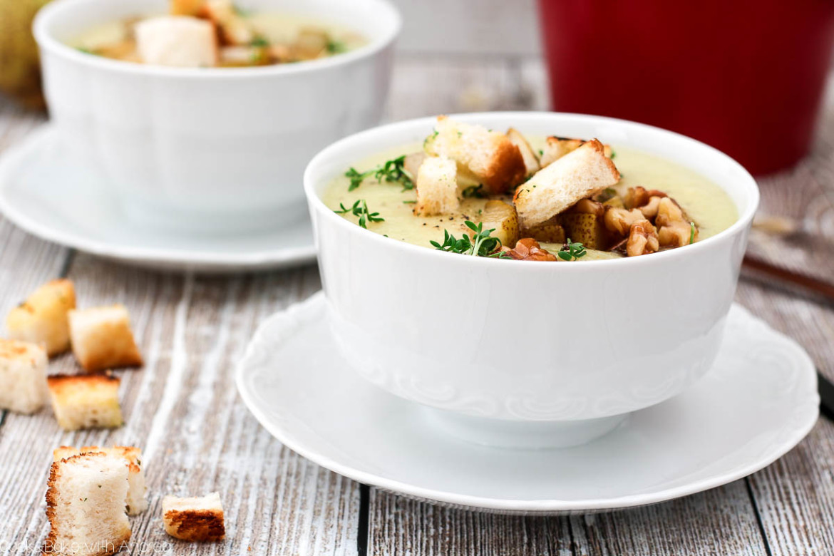 C&B with Andrea – Blumenkohlsuppe mit Birne und Walnüssen Rezept – www.candbwithandrea.com