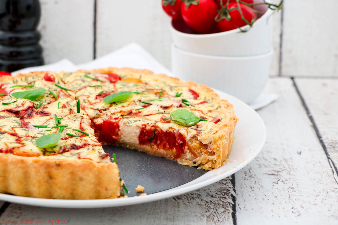 Tomatenquiche mit Ziegenfrischkäse - C&amp;B with Andrea