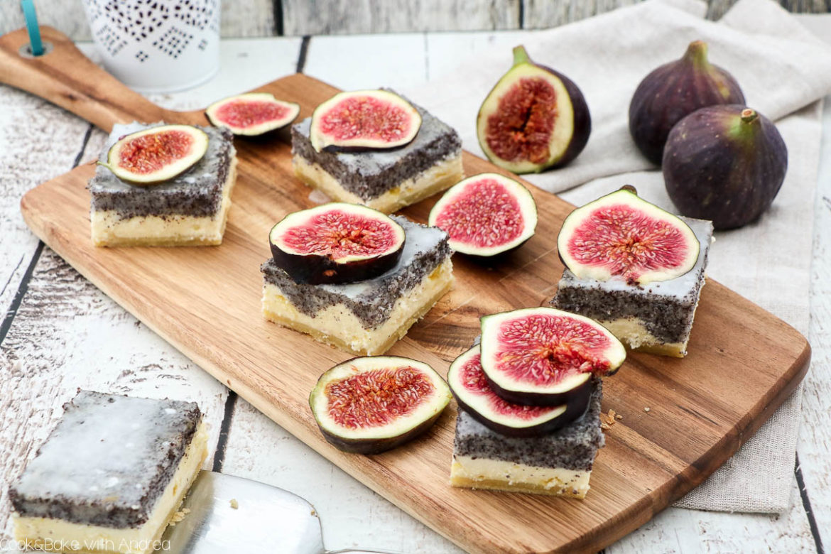 Der Herbst ist da und mit ihm die Feigen. Deswegen habe ich mich an einen leckeren Mohn-Käsekuchen vom Blech mit Feigen gewagt. Das einfache und schnelle Rezept findet ihr auf dem Foodblog von Cook and Bake with Andrea.