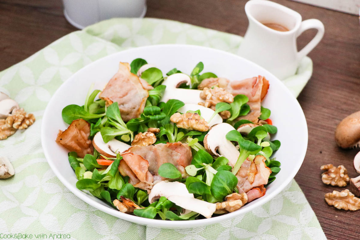 Herzhafter Salat mit Speck und Champignons - C&amp;B with Andrea