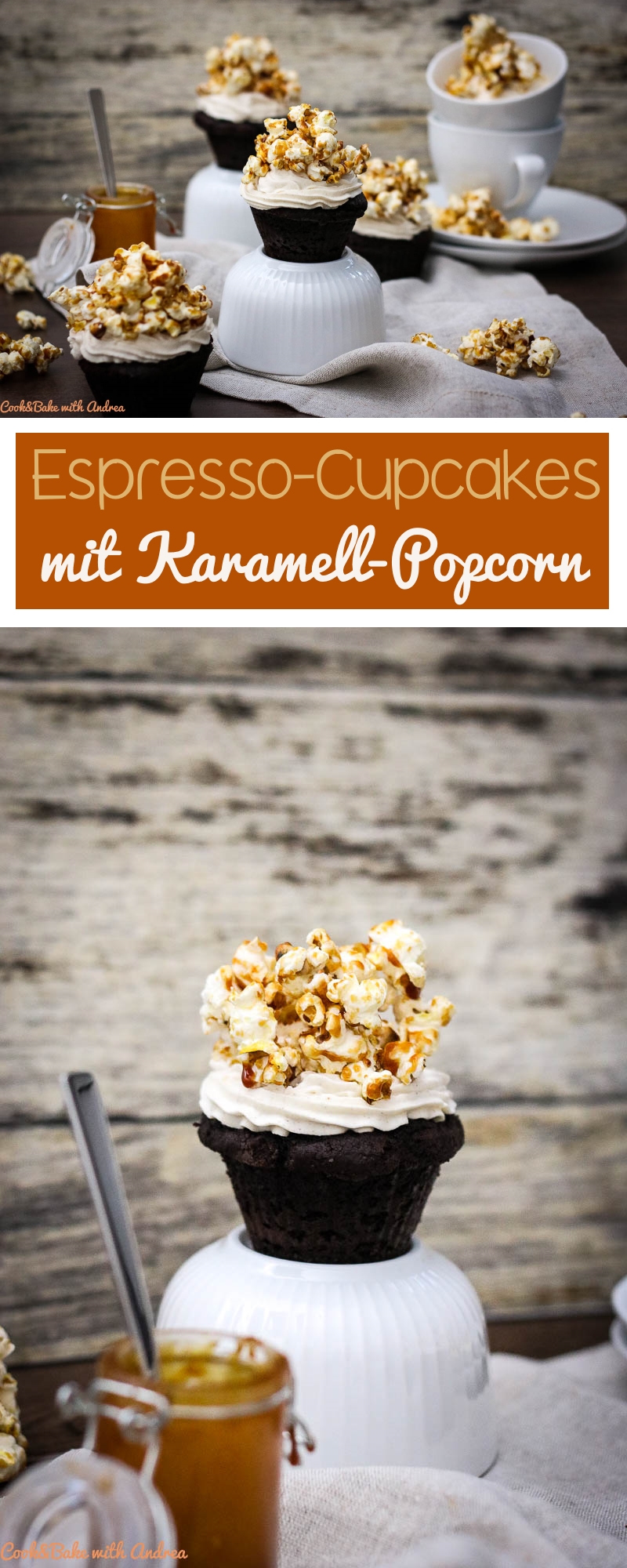 Kaffee-Cupcakes: Schnell gemacht und genau die richtige Menge für den kleinen Heißhunger zwischendurch. So einfach kann lecker sein. Das Rezept findet ihr auf dem Blog von Cook and Bake with Andrea.