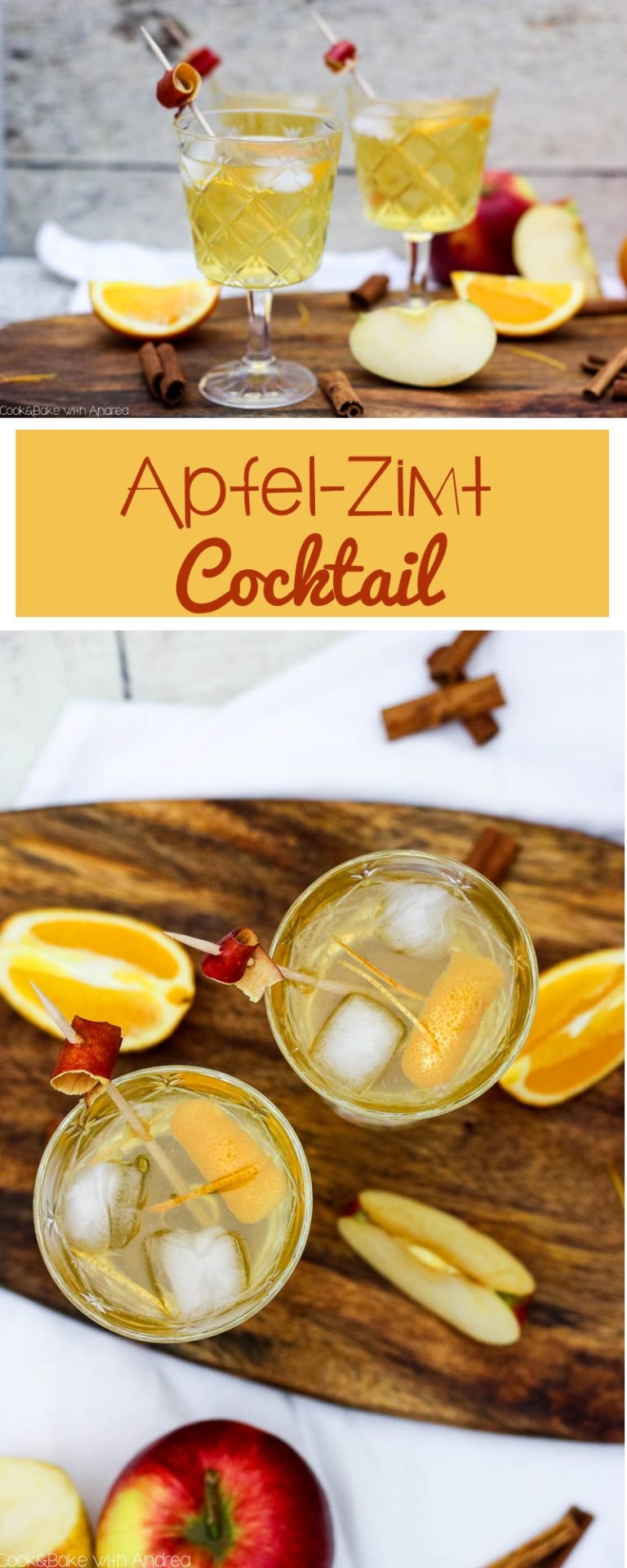 Winterlicher Apfel-Zimt-Cocktail mit Sinalco - C&amp;B with Andrea