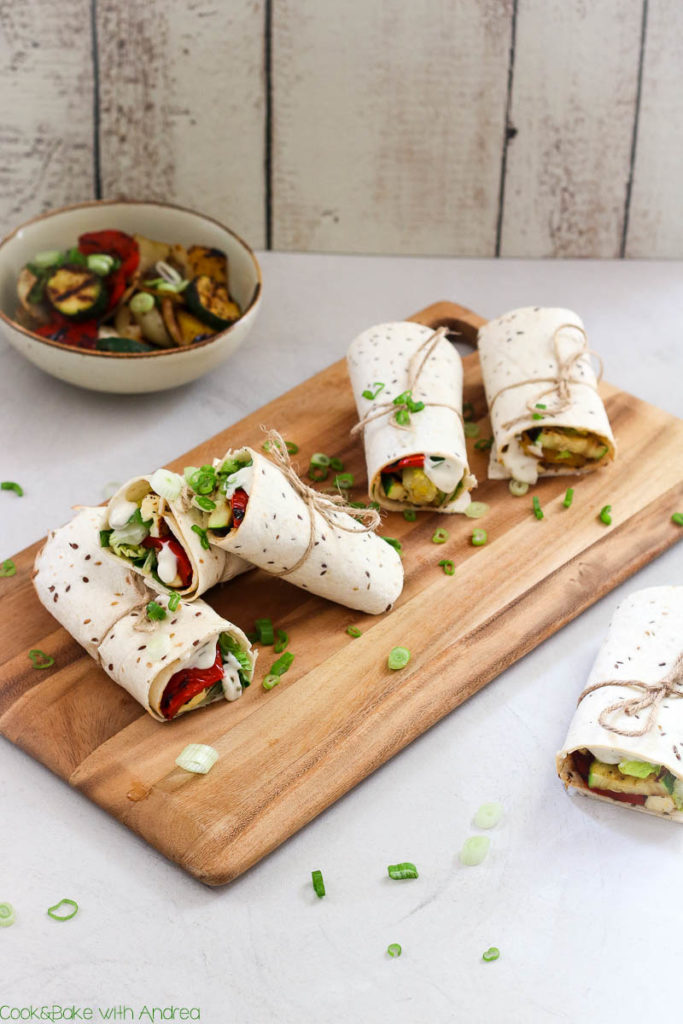 Vegetarische Wraps mit Grillgemüse - C&amp;B with Andrea