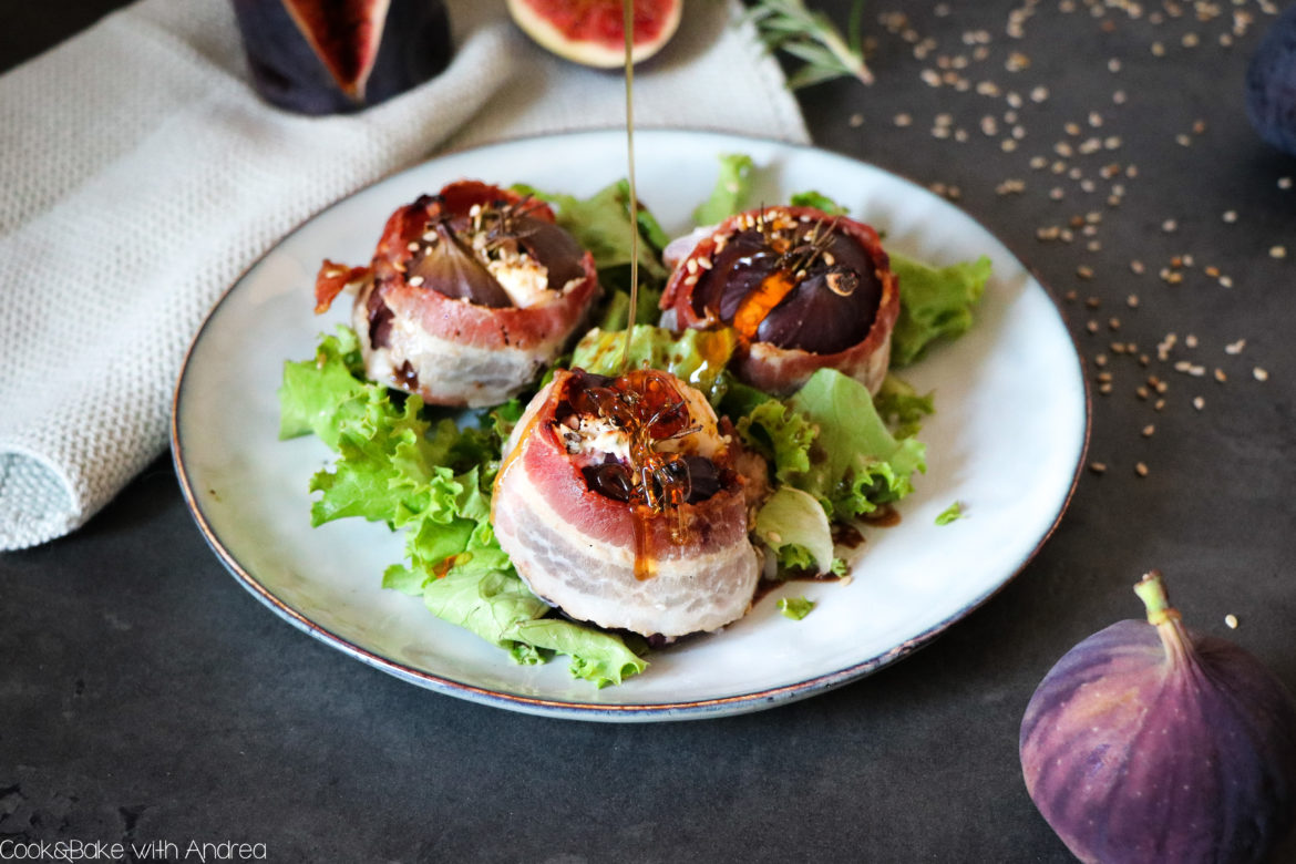 Gebackene Feigen mit Ziegenkäse und Speck - C&amp;B with Andrea